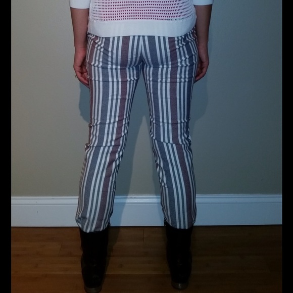 Free People Stripe Mod Linen Blend Trouser - Picture 8 of 9